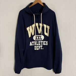Vtg West Virginia University Mountaineers Sweater Fits XL High Neck USA Made